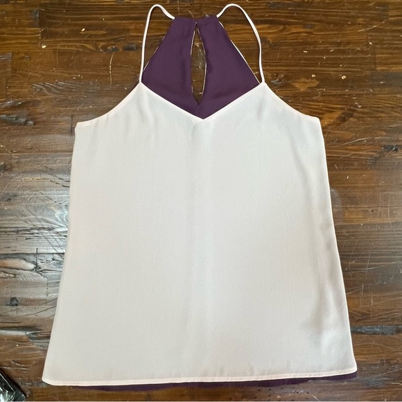 Express Purple and Pink Chiffon Halter Double Layered Tank Top size S - Picture 3 of 4